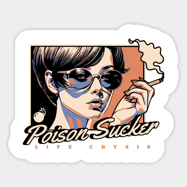 Poison Sucker Sticker by Snazzy Stitch